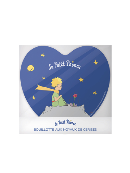 The Little Prince and the Rose cherry stone heart hot water bottle on Souvenirsdelyon.com
