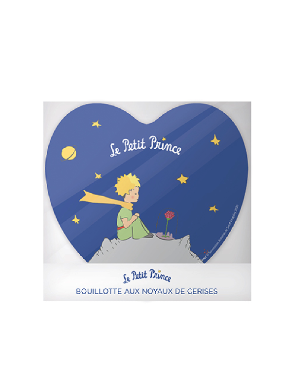 Bouillotte coeur noyaux de cerises le Petit Prince et la Rose chez Souvenirsdelyon.com