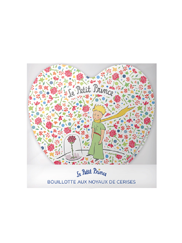 Hot water bottle heart cherry stones the Little Prince liberty on Souvenirsdelyon.com