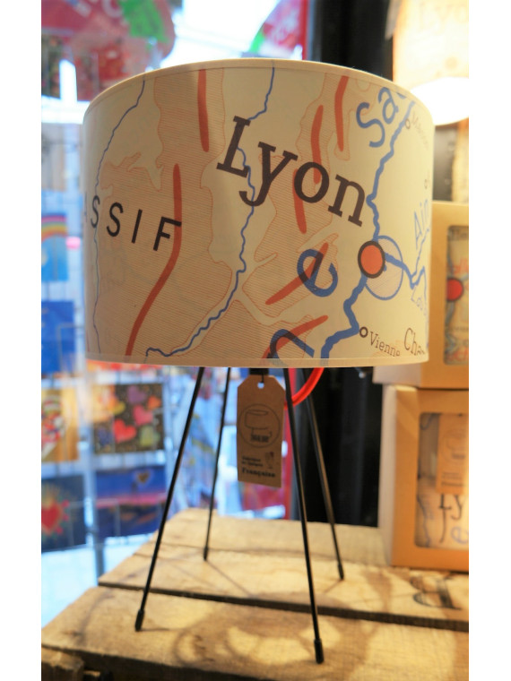 Lampe Lyon Géographie Zaralobo chez Souvenirsdelyon.com