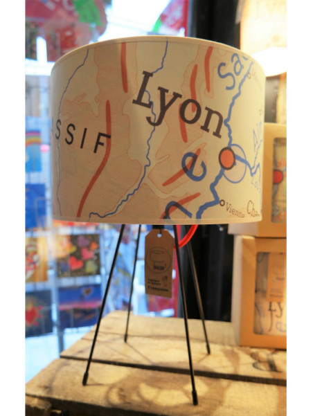 Lampe Lyon Géographie Zaralobo chez Souvenirsdelyon.com