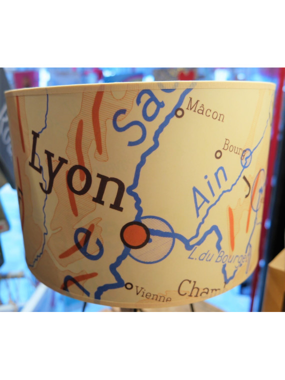 Lampe Lyon Géographie Zaralobo chez Souvenirsdelyon.com