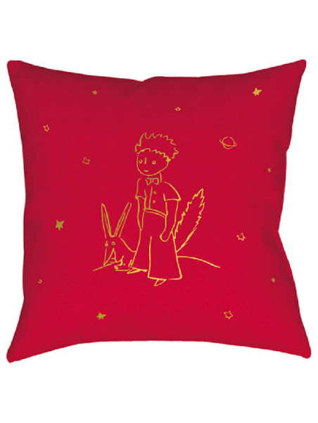 Coussin garni le Petit Prince et le renard chez Souvenirsdelyon.com