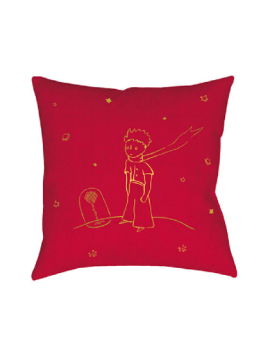 Cushion filled with the Little Prince and the rose Souvenirsdelyon.com