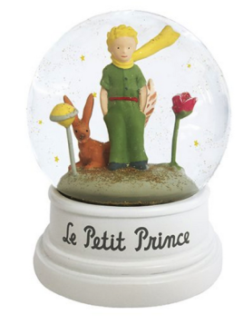 Boule à neige le Petit Prince, le renard, la rose et la planète chez Souvenisdelyon.com
