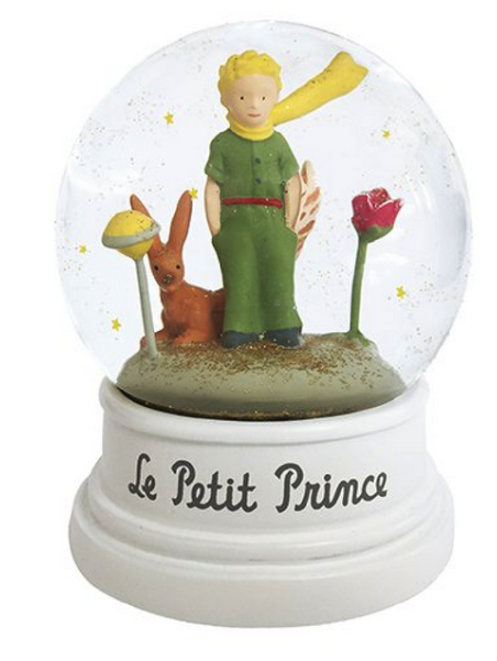 Snow globe The Little Prince, the Fox, the rose and the planet on Souvenirsdelyon.com