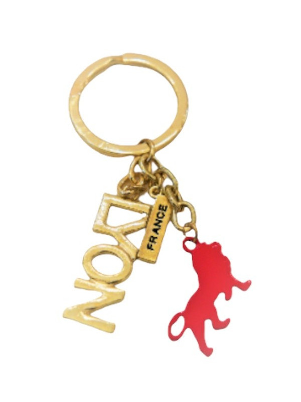 Porte-clés Lyon Onlylyon or chez Souvenirsdelyon.com