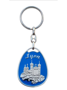 Porte-clés Lyon Basilique de Fourvière noir Souvenirsdelyon.com
