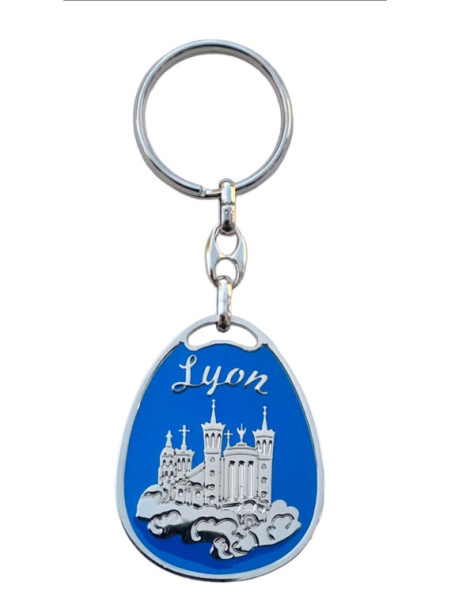 Porte-clés Lyon Basilique de Fourvière noir Souvenirsdelyon.com