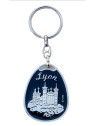 Porte-clés Lyon Basilique de Fourvière noir chez Souvenirsdelyon.com