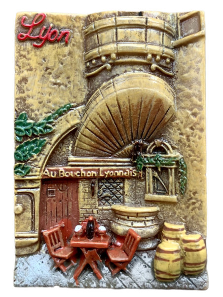 Magnet Au bouchon Lyonnais chez Souvenirsdelyon.com