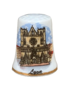 Dé à coudre de collection Lyon Cathédrale Saint Jean chez Souvenirsdelyon.Com
