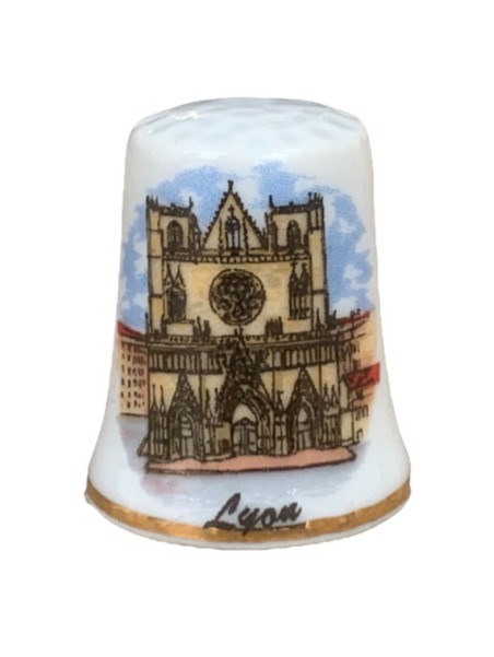Dé à coudre de collection Lyon Cathédrale Saint Jean chez Souvenirsdelyon.Com