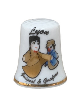 Dé à coudre de collection Lyon Guignol et Gnafron chez souvenirsdelyon.com