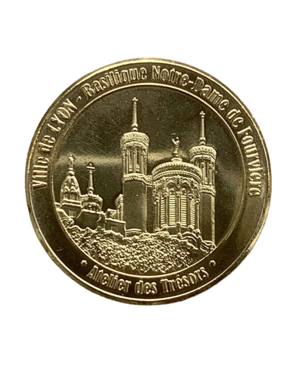 Médaille Souvenirs de Lyon Basilique de Fourvière / Théâtre Guignol chez Souvenirsdelyon.Com