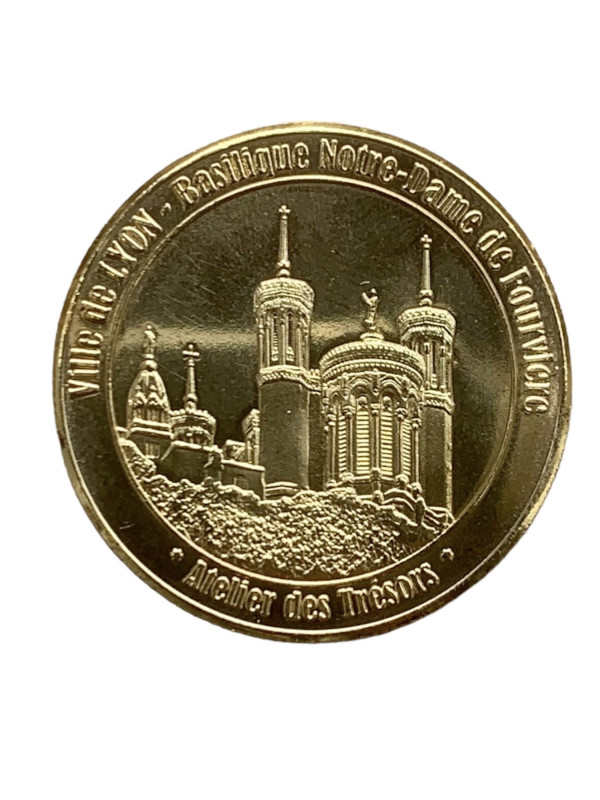 Medal Souvenirs of Lyon Basilica of Fourvière / Guignol Theater souvenirsdelyon.com