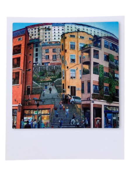Carte Postale Polaroid - Le Mur des Canuts souvenirsdelyon.com
