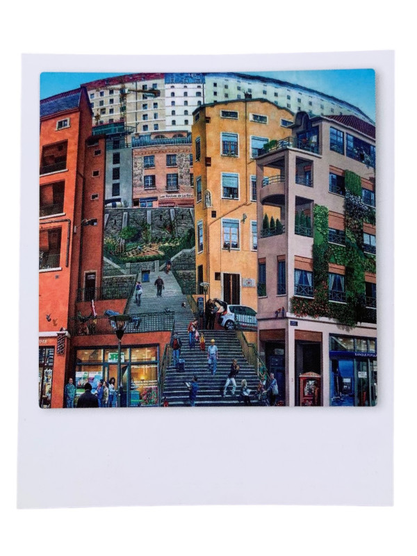 Carte Postale Polaroid - Le Mur des Canuts souvenirsdelyon.com