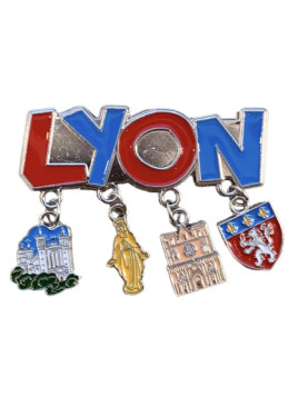Magnet Lyon Monuments breloque chez Souvenirsdelyon.com