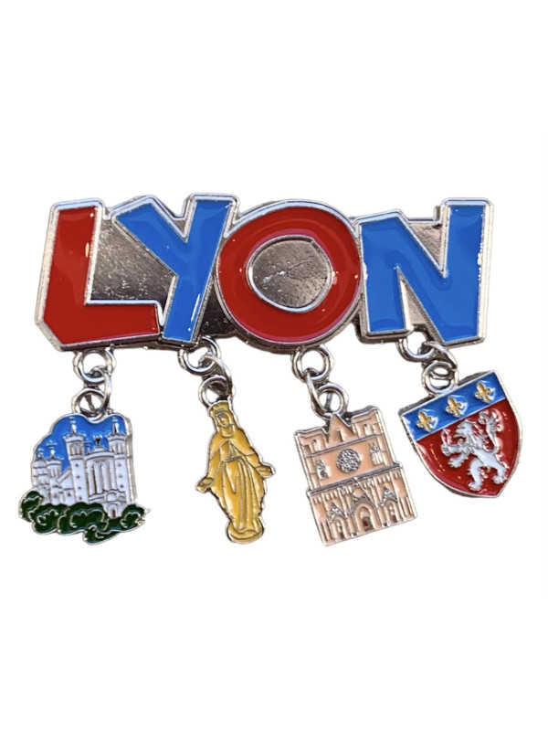 Magnet Lyon Monuments breloque chez Souvenirsdelyon.com