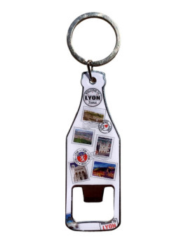 Porte-clés Décapsuleur Lyon Multivues chez souvenirsdelyon.com