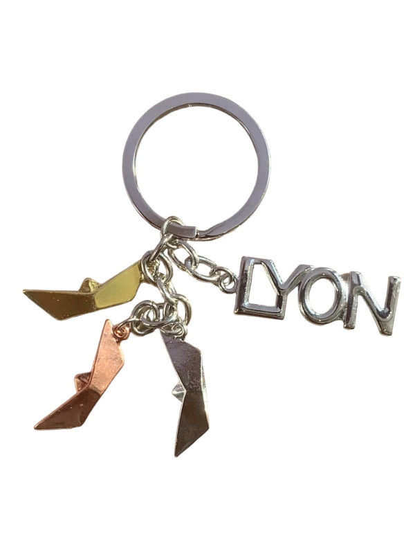 Porte-clés Lyon origami chez Souvenirsdelyon.com