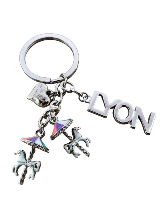 Porte-clés Lyon caroussel chez Souvenirsdelyon.com