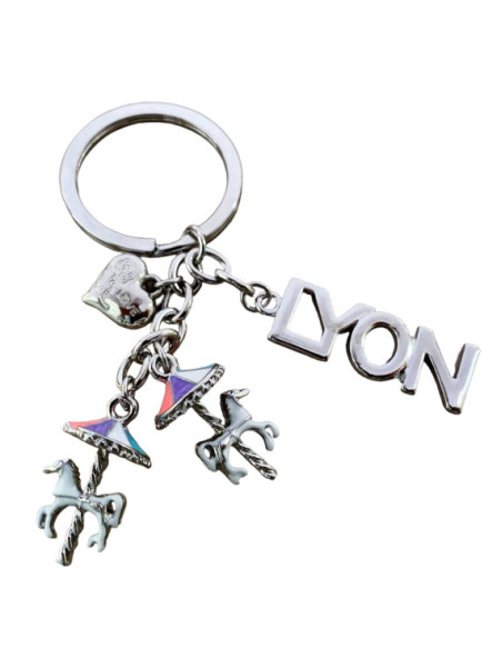 Porte-clés Lyon caroussel chez Souvenirsdelyon.com