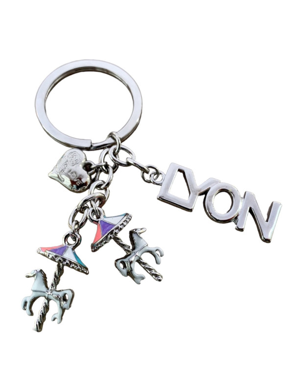 Porte-clés Lyon caroussel chez Souvenirsdelyon.com