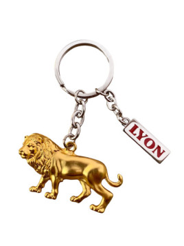 Lyon gold lion key ring chez Souvenirsdelyon.com