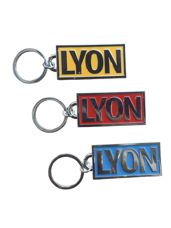 Porte-clés Lyon rectangulaire chez Souvenirsdelyon.com