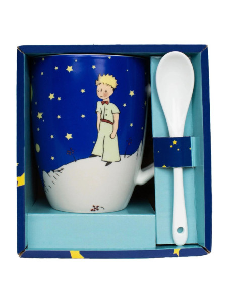 Mug cuillère le Petit Prince nuit étoilée chez Souvenirsdelyon.com