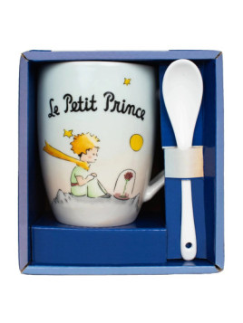 Mug cuillère le Petit Prince planète et rose chez Souvenirsdelyon.com