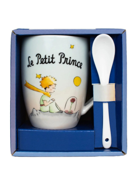 Mug cuillère le Petit Prince planète et rose chez Souvenirsdelyon.com