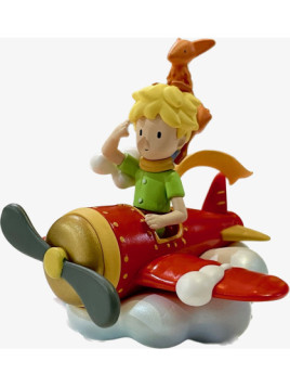 The Little Prince and the fox on the plane figurine on souvenirsdelyon.com