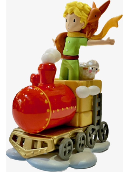 The Little Prince the fox and the sheep on the train figurine on souvenirsdelyon.com