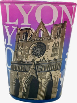 Verre à shooter Lyon Monuments et Guignol chez Souvenirsdelyon.com