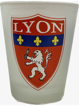 Verre à shooter Emblème Lyon et Fourvière chez Souvenirsdelyon.com