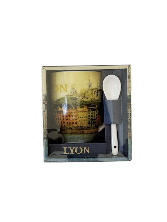 Mug cuillère Vieux Lyon Vintage chez souvenirsdelyon.com