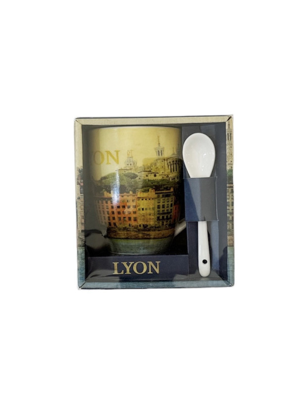 Mug cuillère Vieux Lyon Vintage chez souvenirsdelyon.com