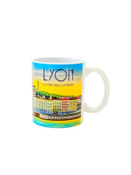 Mug Lyon La Ville des Lumières chez souvenirsdelyon.Com