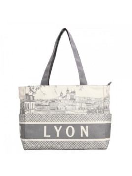 Sac Lyon City Robin Ruth gris chez Souvenirsdelyon.Com