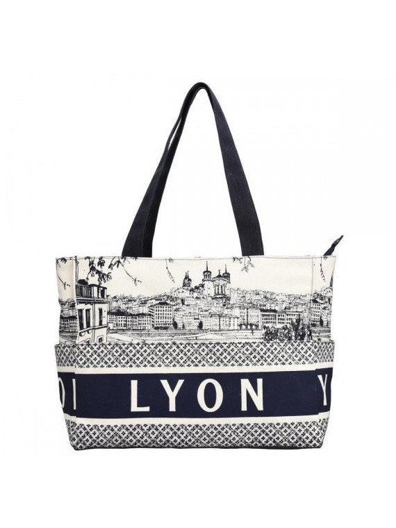 Sac lyon City Robin Ruth bleu at Souvenirsdelyon.Com