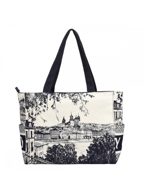 Sac lyon City Robin Ruth bleu at Souvenirsdelyon.Com