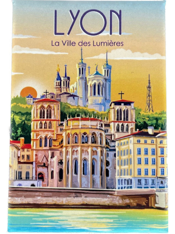 Magnet Lyon poster Lyon at Souvenirsdelyon.Com