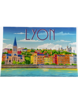 Carte postale poster Lyon Saône chez Souvenirsdelyon.Com