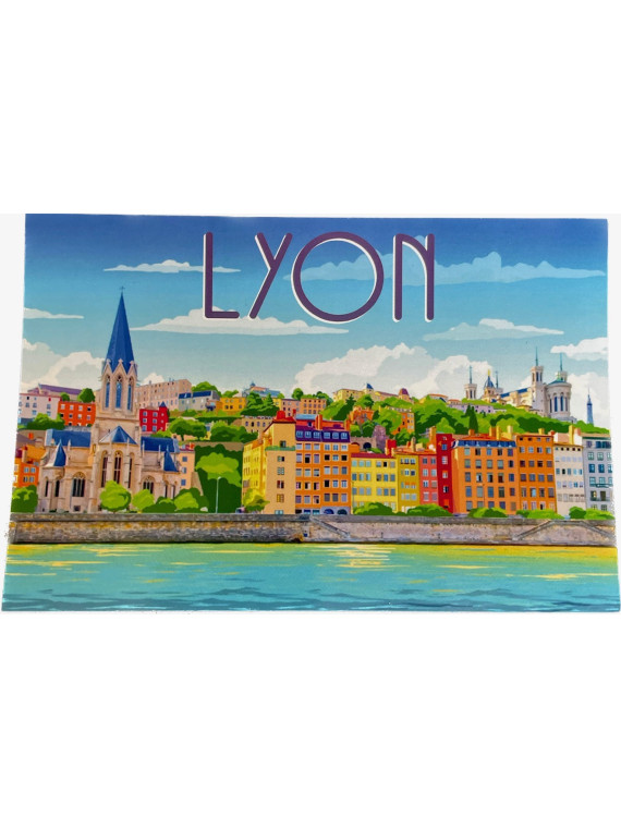 Carte postale poster Lyon Saône chez Souvenirsdelyon.Com