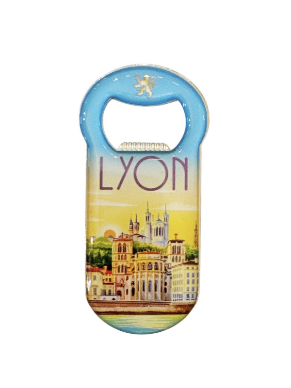 Magnet Lyon décapsuleur poster chez Souvenirsdelyon.com