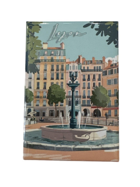 Lyon Jacobins Square magnet at Souvenirsdelyon.Com