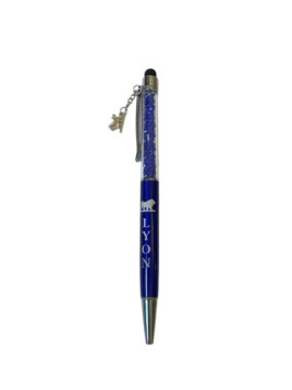 Stylo Lyon Breloque Tactile Bleu 1 chez souvenirsdelyon.com